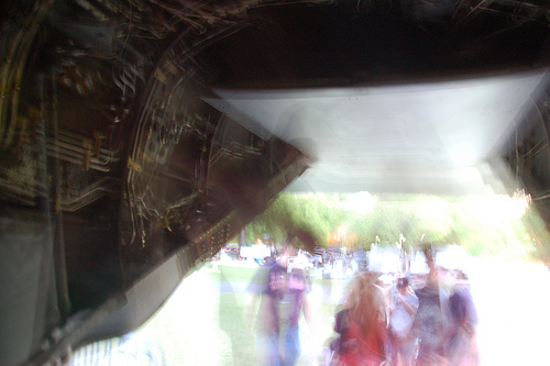 Marine Week Boston, 2010: Bell-Boeing MV-22B Osprey back portal view (ultra-shakycam view)